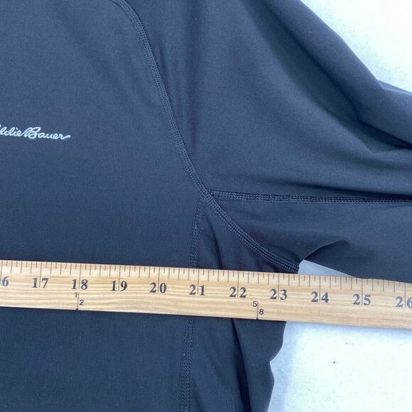 Eddie Bauer Long Sleeve Top Mens Size L Black FreeShade UPF Stretch Long Sleeve - Picture 7 of 9